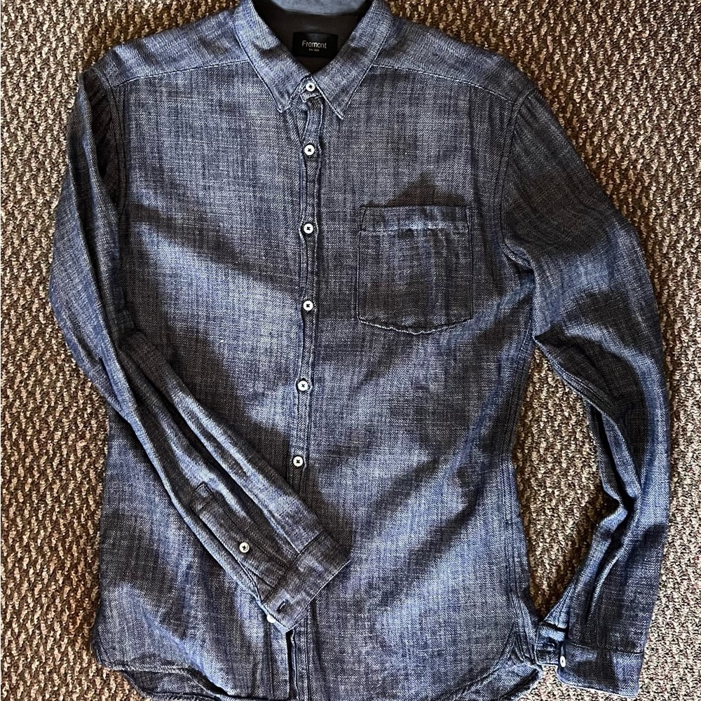 Stylish Indigo Button-Down Shirt for Men